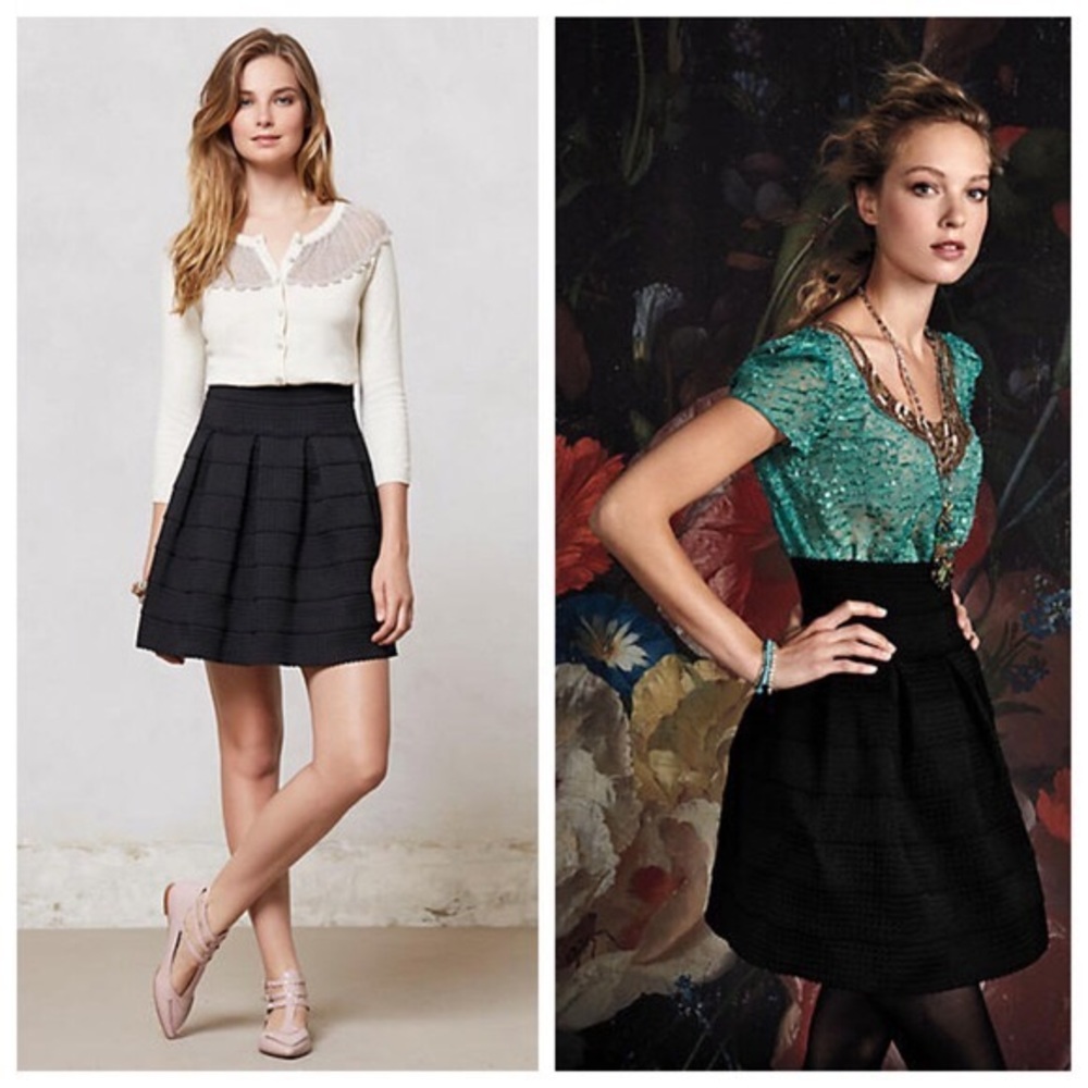 Anthropologie Girls From Savoy Ponte Bell Skirt XS